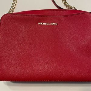 Micheal Kors Red chain crossbody Jet Set